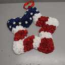 18 Inch Patriotic Red White Blue Large Star Shape Flower Wreath for Front Door, Forth of July American Flag Color Soft Touch Floral Wreath for Indoor and Outdoor, Independence Day Home Decor
