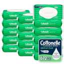 Cottonelle GentlePlus Flushable Wet Wipes with Aloe & Vitamin E, 16 Flip-Top Packs, 42 Wipes Per Pack (672 Total Wipes)