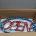 LED Open Sign,Bright Open Sign for Business Window with Remote Control,24x12 inch Large Size,Restaurant,Bar,Retail Shops,Window Storefronts,Salon,12V/2A Power Supply (Blue-Red)