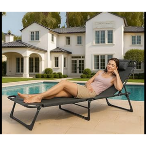 SnozeFlex Portable Camping Cot for Adults with Removable Mattress, Double Layer 1200D 330lb Foading Cot, Heavy Duty Camping Bed with Pillow