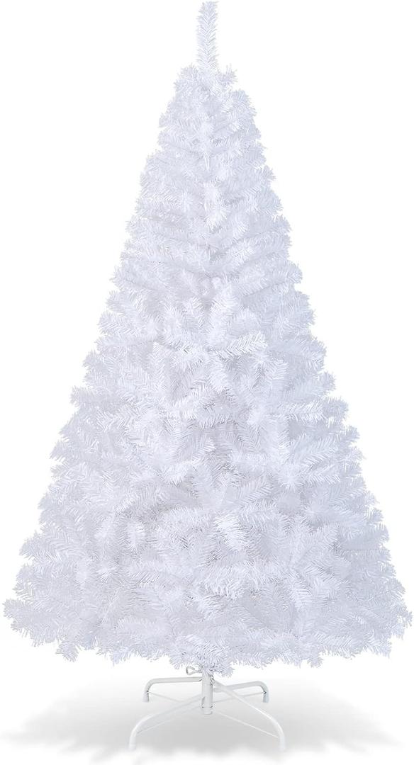  6 Ft Artificial PVC Christmas Tree Stand Indoor Outdoor White