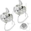 2 Pcs 4" Locking Diesel Fuel Cap 11-04859-100, Lever-Style Aluminum Gas Tank Caps with Keys, Replacement for Peterbilt 330 379 389 579 587 Trucks 1972-2017 Replaces 11-04859-200 600212 572.1015