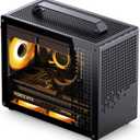 JONSBO/ JONSPLUS Z20 Black Micro-ATX Mini Tower PC Case, with Detachable Carrying Handle, Mini Size, High-Performance Hardware Compatible, Support 240AIO, H160mm Cooler, Black