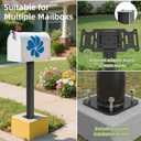 KOMOHOM 43" Mailbox Post with Mounting Bracket, Black In-Ground Mounting Post for Use with Mailbox, Compatible with Mail Boss, Architectural MAILBOXES, Gibraltar, hykolity, ShoppingOnBed, adoorn