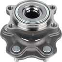 KUSATEC 512346 Rear Wheel Bearing and Hub Assembly Compatible with 2003-2007 Infiniti G35, 2003-2009 Nissan 350Z, 5 Lug Bolts without ABS