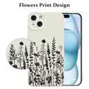 LSL Case for iPhone 15 Plus Black Floral Pattern Print Design