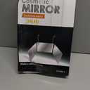 HIEEY 3 Way Mirror for Hair Cutting with LED,360 Trifold with Height Adjustable Telescoping Hooks,and 5X Magnification,for Makeup and Styling (Black)