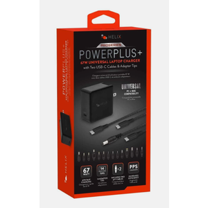 Helix 65W Universal USB-C Laptop Charger Power Adapter (ETHNBC65U) Black