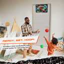 AND1 Over The Door Mini Hoop: - 18x12 Pre-Assembled Portable Basketball Hoop with Flex Rim, Includes Two Deflated 5 Mini Basketball Green/Red (5A1GT0110E0E2)