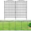 Decorative Garden Fence 6 Panel - 42in H x 13.26 ft L, No Dig Rustproof Metal Tall Animal Barrier for Dogs Rabbits, Outdoor Border for Yard, Patio, and Flower Beds
