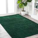 JONATHAN Y Haze Solid Low-Pile Emerald Indoor Area Rug 3x5, Coastal,Bohemian,Minimalist,Classic, Easy-Cleaning for Living Room,Bedroom,Kitchen,Pet Friendly,Non-Shedding (SEU100L-3), 2'11" x 5'