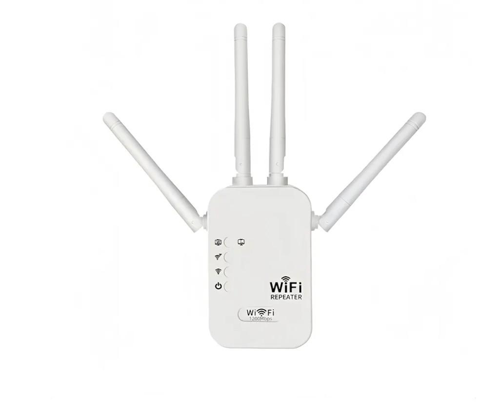 1200Mbps WiFi Extender Signal Booster,WiFi Extender Dual Band for Home，New Gen 6X Faster Internet Booster Extender, WiFi Repeater Coverage up to 10K sq.ft and 65 Devices (White)