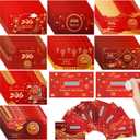 Affrolling 96 Pcs Chinese New Year Scratch off Fortune Cards 2026 Year of the Horse Party Scratch off Fortune Cards Lunar Lucky Card Chinese Spring Festival Party Decorations