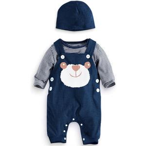 Infant Baby Boys Clothes Newborn Outfits Toddler 3pcs Sets Long Sleeves + Overalls+ Hat 0-18 Month (Blue Bear) Infant Baby Boys Clothes Newborn Outfits Toddler 3pcs Sets Long Sleeves + Overalls+ Hat 0-18 Month (Blue Bear)