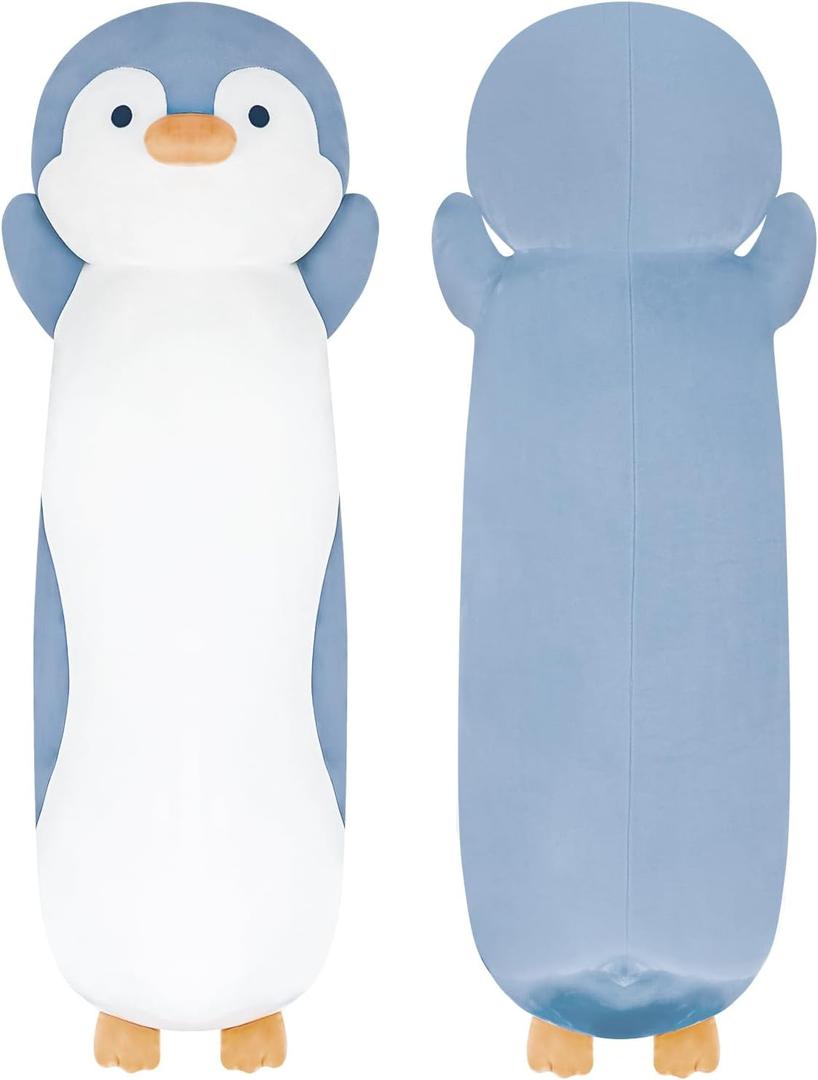 Dalmao 36" Penguin Stuffed Animal, Soft Jumbo Long Cuddle Pillow, Cute Blue Penguin Plush Body Pillow Plushies Toy Gift for Kids, Boy and Girls Birthday, Easter