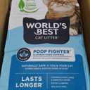 WORLD'S BEST CAT LITTER Poop Fighter Maximum Odor Defense, 32-Pounds - Natural Ingredients, Quick Clumping, Flushable, 99% Dust Free & Made in USA - Long-Lasting Odor Control & Easy Scooping