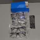 MOZVND 5 Pack Blue Light Blocking Reading Glasses for Men with Spring Hinge 2.0 Fashion Large Wide Computer Readers for Men