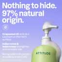 ATTITUDE Nourishing Hair Shampoo, EWG Verified, For Dry and Damaged Hair, Naturally Derived Ingredients, Vegan and Plant Based, Grapeseed Oil and Olive Leaves, 32 Fl Oz