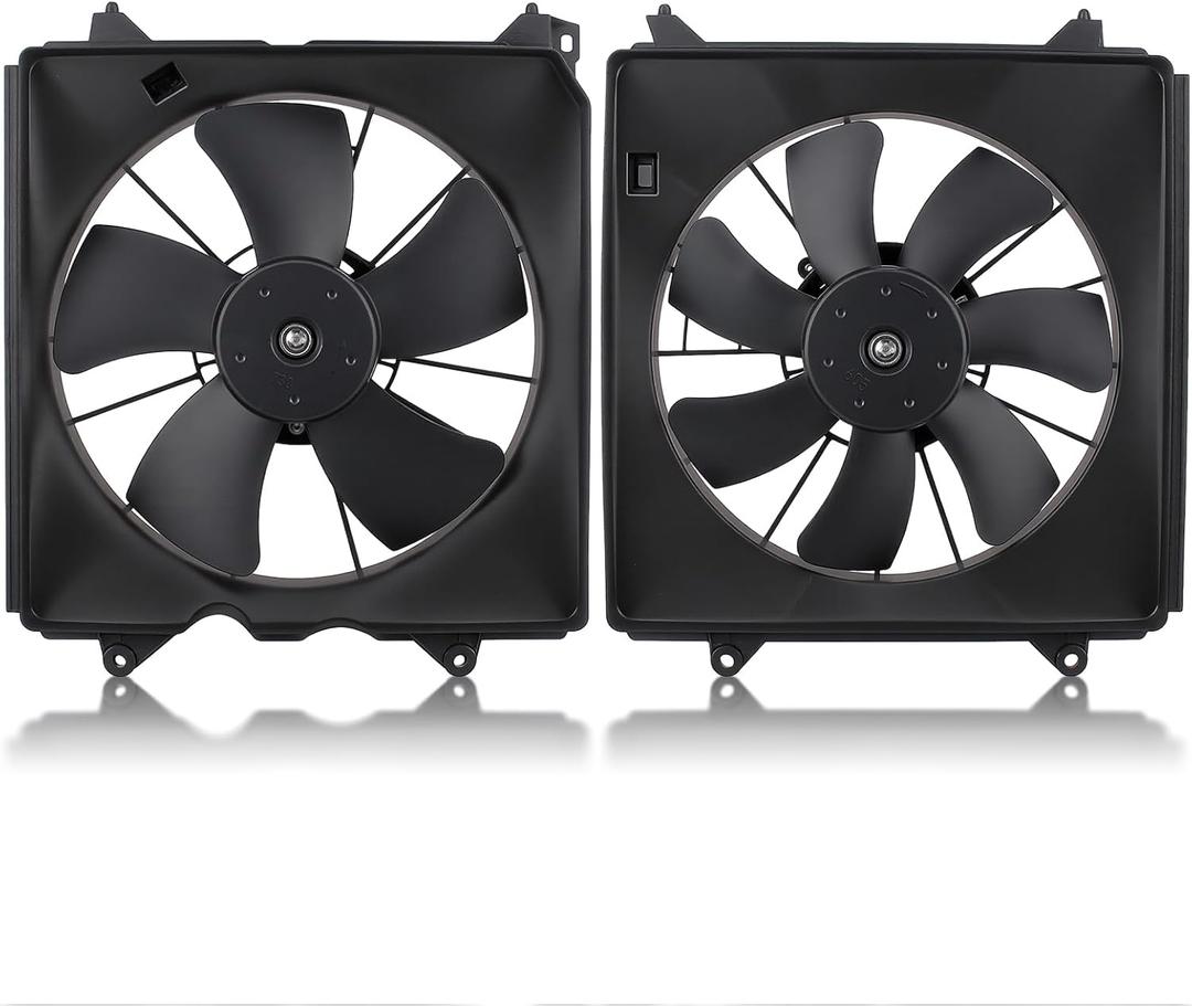 AUTOKAY Radiator AC Condenser Cooling Fan, 2PC Pair Set Radiator Cooling Fan Assembly for Honda Accord 2013-2017