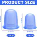 Silicone Cups for Cupping Therapy Included 4 Pcs Cups and 1 Pc Bag,Cupping Kit for Massage Therapy,Cellulite Reduction Vacuum Cup(Blue)