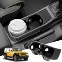 Cup Holder Coaster for 2018-2025 Jeep Wrangler JL JLU 4XE/Gladiator JT Cup Holder Insert Mat Pad, Non-Slip Liner for 18-25 Wrangler JL JLU 4XE Interior Accessories