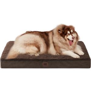 EHEYCIGA Orthopedic XXL Dog Beds for Jumbo Dogs with Removable Washable Cover,Brown, 50x36