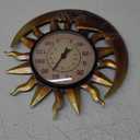 MUMTOP Outdoor Thermometers for Patio - Wall Thermometer, Indoor Outdoor Thermometer with Garden Stake for Home and Garden Decor (Sun and Moon) (Bronze)