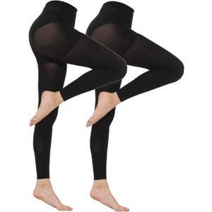 MANZI Women's 2-6 Pairs Opaque Control Top Tights Comfort Stretch 70 Denier Pantyhose (Medium)