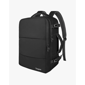 Taygeer Travel Laptop Backpack for Men Women, Airplane Approved Travel Backpack Suitcase with Usb Charging Port, Lightweight College 35l Luggage Bag 15.6inch Laptop Mochila Gifts for Business,Black