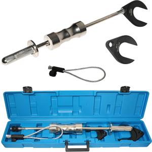 Inner CV Joint Puller Slide Hammer Front Wheel Drive Axle Half Shaft Removal Tool Kit Heavy Duty 10 Pounds Slide Hammer 63mm 48mm CV Joint Fork Adapter Attachments (Puller Set)