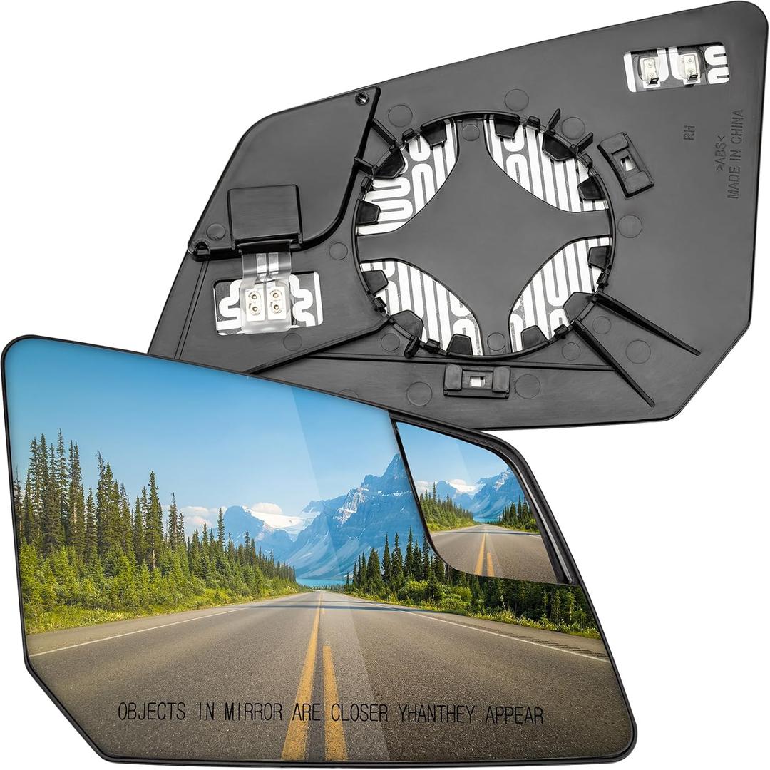 Passenger Side Mirror Replacement for GMC Acadia 2013 2014 2015 2016 2017, for Chevrolet Traverse 2013 2014 2015 2016 2017 - Right Side Mirror Glass, Rear View Mirrors Glass with Power Heated