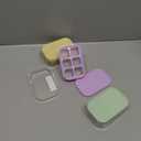 3-pack mini ice cube tray with lid and bin - 6-cubes each,easy remove and stackable, small ice cube trays for mini fridge, for coffee and personal use