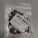 LIQWEI 40 Pcs Black Buttons, Fabric Cloth Covered Button 11.5mm,15mm,18mm Round Sewing Button, Metal Shank Fabric Buttons for Suits Dress Blouses