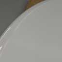 Mayfair Linden Slow Close Toilet Seat, Non Slip Heavy Duty Wood, Easy Install, Elongated, White