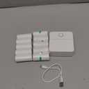 cudinham Print Pods Mini Printer, Sticker Printer with 10 Rolls Thermal Printing Paper, Inkless Pocket Printpod for Phone, Impresora Porttil for Notes, DIY, Compatible with iOS & Android (White)