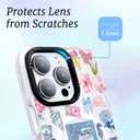 for iPhone 16 Case, Coastal Floral Collage Pattern, Cute Soft Slim TPU Compatible with MagSafe, Military-Grade Drop Protection & Camera Protection for Women Girls (SunflowerCut)