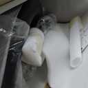 Ergonomic Split Seat Saddle Stool with Back Support & Wheels - Adjustable Salon Chair for Tattoo Artists, Hairdressers, Home Office Use, Black