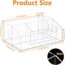 Silverware Organizer,Acrylic Utensil Holder for Party Utensil Silverware Caddy Paper Plate Holder Paper Plate Organizer for Countertop,Buffet,Picnic with 8 Compartments for Plate,Cup,Fork,Spoon
