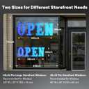 48" x 16" Large LED Open Sign for Business Smart App & Remote Control, Timer, Custom Colors & Brightness High Visibility for Storefronts, Restaurants, Bars, Salons, Cafes, Retail Shops