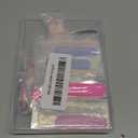 6 Packs (144 Pcs) French Tip Press on Nails Medium Almond Fake Nails Full Cover False Nails with Design Glossy Glue on Nail in 12 Sizes Fake Nails Kit Reusable Artificial Stick on Nail for Women (Style-3)