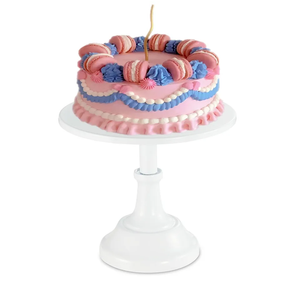 White Cake Stand 10 inch Round - Cupcake Stand - Metal Cake Holder Stand for Wedding Reception Birthday Party Graduation Ceremonies Family Gatherings and Other Events
