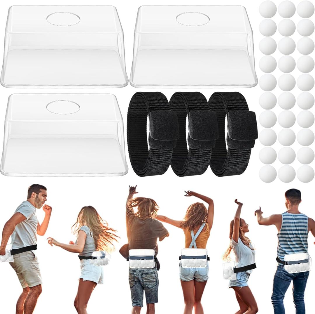 Vinsot 3 Sets Baby Shower Games Bridal Funniest Baby Shower Play, Interactive Shaking Balls for Boy or Girl, Table Tennis Twerk Game (White) Vinsot 3 Sets Baby Shower Games Bridal Funniest Baby Shower Play, Interactive Shaking Balls for Boy or Girl, Table Tennis Twerk Game (White)