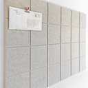 Cork Board 24 x36 Alternative - 6 Pack Felt Wall Tiles with Safe Removable Adhesive Tabs, Cork Boards for Walls Cork Board for Home Office Pin Board Tack Board - Ivory