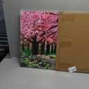 Aibonnly Canvas Wall Art Painting Pink Cherry Blossoms 1 Piece Park Tree Forest Wallpaper Spring landscape Picture Poster Print Framed and Stretched Ready to Hang for Living Room Bedroom Artwork