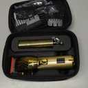 FADEKING Professional Hair Clippers & Beard Trimmer Set for Men  Cordless Barber Clippers with LCD Display, Precision Trimmer & Travel Case  Gifts for Men Husband Father (Gold + Bronze)