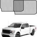 Car Window Shades for Ford F-150 (20212025), 2-Pack Rear Window Sun Shades for Baby Breathable Mesh, UV & Heat Blocker, Privacy Protection for Camping, Travel, Sleep & Nursing
