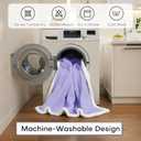 Electric Heated Blanket 72"x84" Full Size for Safe All Night Rest, Dual-Sided Microplush Sherpa for Bedroom Couch Use, 4 Heat Settings & 10 Hours Auto Off Energy Saving, Machine Washable-Pale Purple