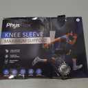 Knee Brace for Pain Relief - 2 Pack Knee Sleeves for Men and Women - Support for Weightlifting, Gym, Workout, Volleyball - Meniscus Tear, ACL, Arthritis (Large, Black)