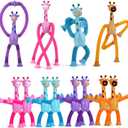 12Pack Telescopic Suction Cup Giraffe Toy, Pop Tubes Toddler Travel Toys, Educational Fidget Toys for Anxiety Kids for 3 4 5 6 7 8 9 Year Old Boys Girls