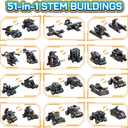 51-in-1 Robot Building Kit for Kids Stem Building Toys Erector Set for Boys 8-12 Engineering Stem Projects Construction Building Blocks Toys Gifts for Boys Kids Age 6 7 8 9 10 11 12 Year Old